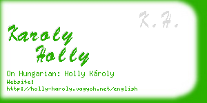 karoly holly business card